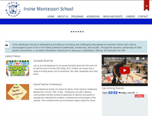 Tablet Screenshot of irvinemontessorischool.com